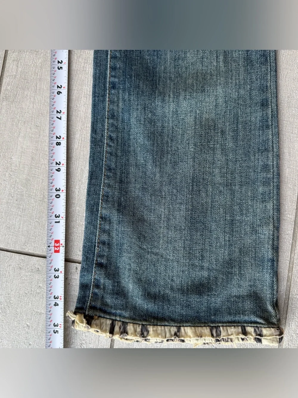 Just Cavalli Womens Lace Trim Straight Fit Jeans 26/40 Light Wash Denim Italy